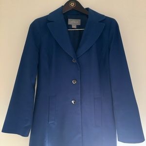 Blue trench coat